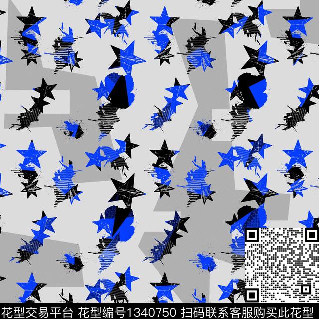 纸印花几何抽象男装传统印花华亿平台下载（图片编号: 1340750） - 瓦栏（Walan）