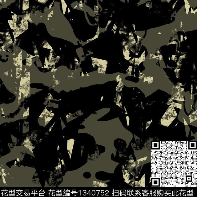 纸印花几何抽象男装传统印花华亿平台下载（图片编号: 1340752） - 瓦栏（Walan）