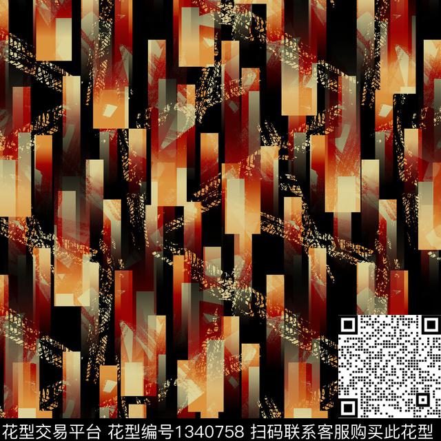 纸印花几何抽象男装传统印花华亿平台下载（图片编号: 1340758） - 瓦栏（Walan）