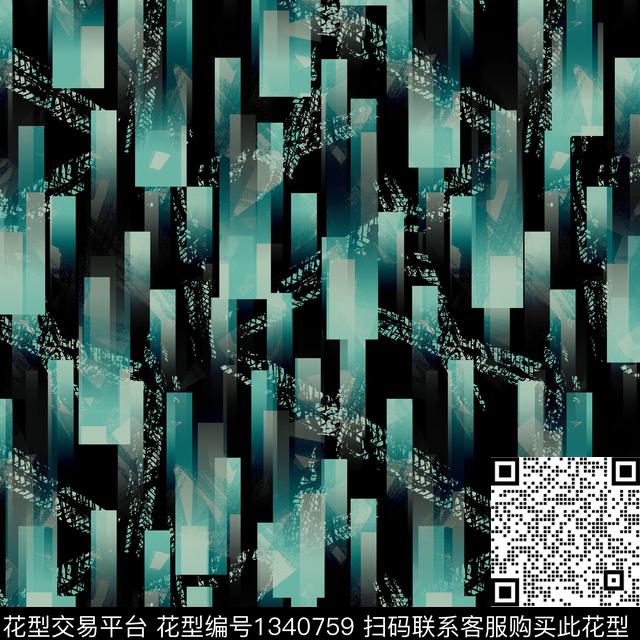 纸印花几何抽象男装传统印花华亿平台下载（图片编号: 1340759） - 瓦栏（Walan）