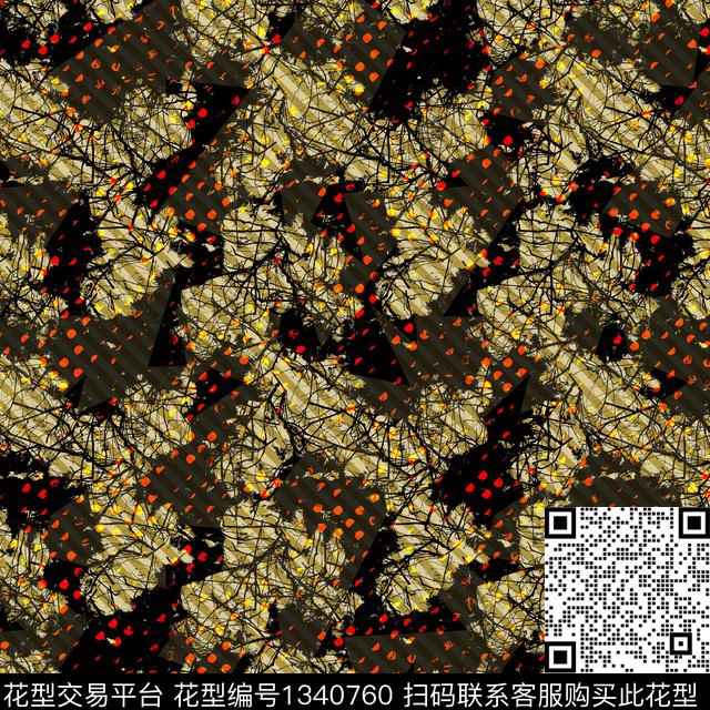 纸印花几何抽象男装传统印花华亿平台下载（图片编号: 1340760） - 瓦栏（Walan）