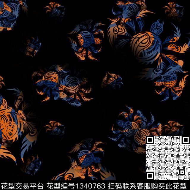 纸印花几何抽象男装传统印花华亿平台下载（图片编号: 1340763） - 瓦栏（Walan）