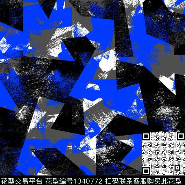 纸印花几何抽象男装传统印花华亿平台下载（图片编号: 1340772） - 瓦栏（Walan）