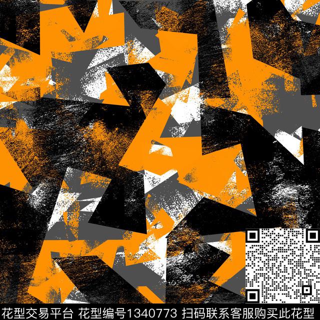 纸印花几何抽象男装传统印花华亿平台下载（图片编号: 1340773） - 瓦栏（Walan）