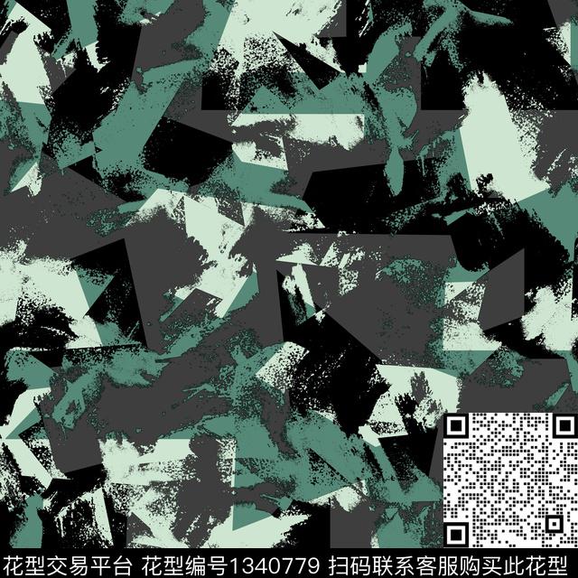 纸印花几何抽象男装传统印花华亿平台下载（图片编号: 1340779） - 瓦栏（Walan）