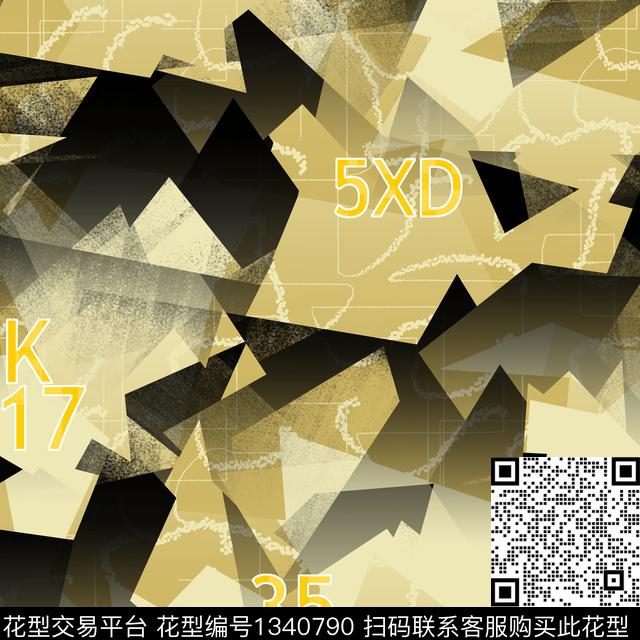 纸印花几何抽象男装传统印花华亿平台下载（图片编号: 1340790） - 瓦栏（Walan）