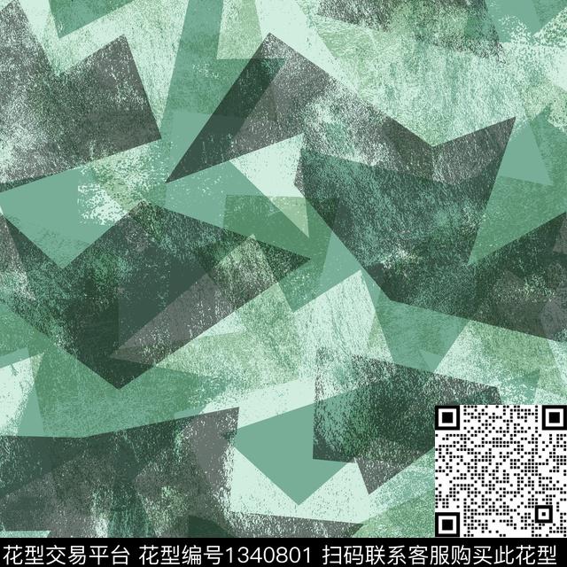 纸印花几何抽象男装传统印花华亿平台下载（图片编号: 1340801） - 瓦栏（Walan）