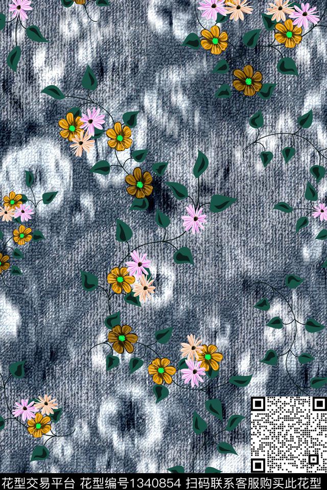 纹理棉麻布纹数码印花华亿平台下载（图片编号: 1340854） - 瓦栏（Walan）