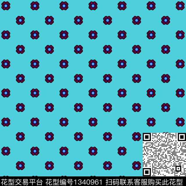 花卉卡通小碎花数码印花华亿平台下载（图片编号: 1340961） - 瓦栏（Walan）