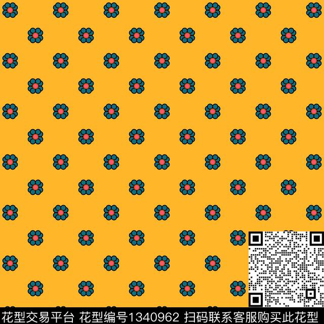 花卉卡通小碎花数码印花华亿平台下载（图片编号: 1340962） - 瓦栏（Walan）