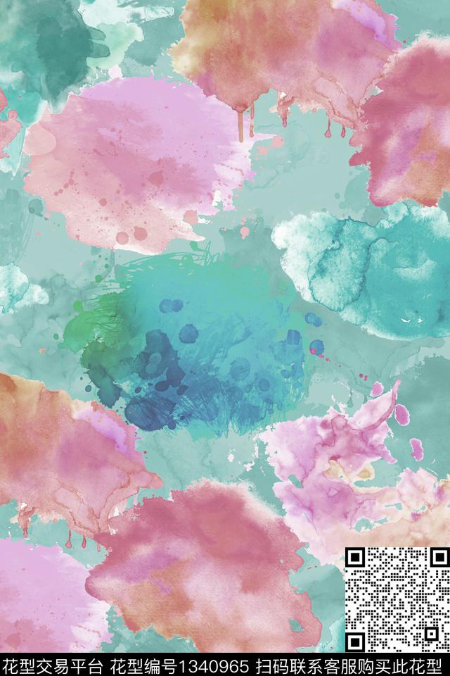 大牌风抽象数码印花华亿平台下载（图片编号: 1340965） - 瓦栏（Walan）