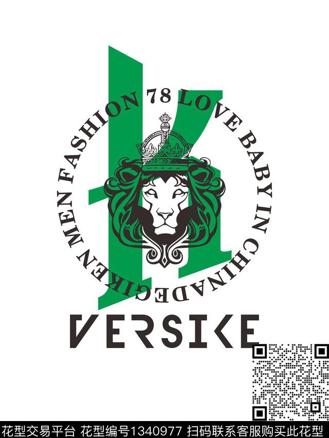 狮子几何潮牌传统印花华亿平台下载（图片编号: 1340977） - 瓦栏（Walan）