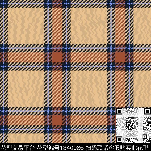 格子底纹男装数码印花华亿平台下载（图片编号: 1340986） - 瓦栏（Walan）