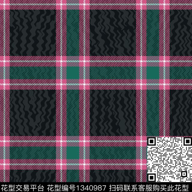 格子底纹男装数码印花华亿平台下载（图片编号: 1340987） - 瓦栏（Walan）