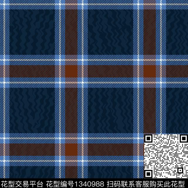 格子底纹男装数码印花华亿平台下载（图片编号: 1340988） - 瓦栏（Walan）