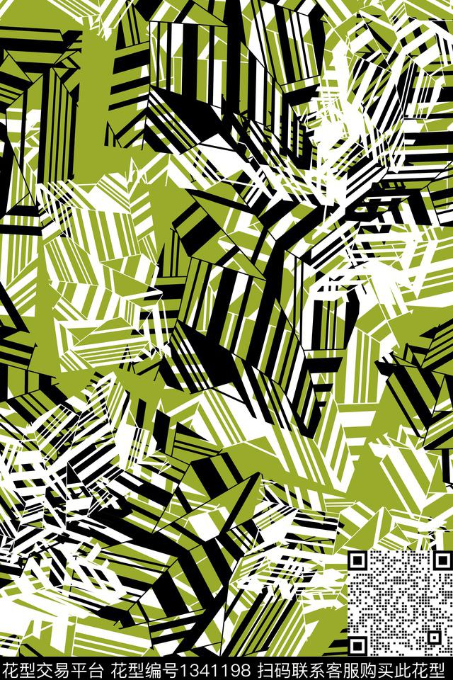 美国时尚几何数码印花华亿平台下载（图片编号: 1341198） - 瓦栏（Walan）