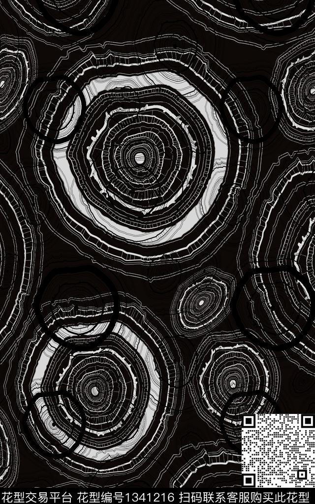 线条几何男装数码印花华亿平台下载（图片编号: 1341216） - 瓦栏（Walan）