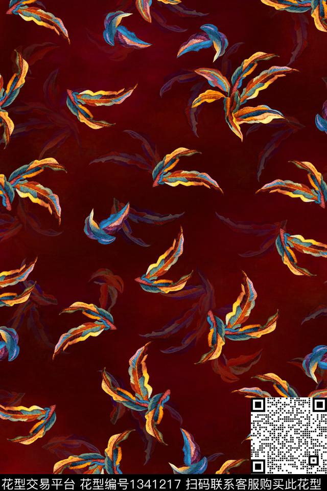 香云纱中国风朦胧底纹数码印花华亿平台下载（图片编号: 1341217） - 瓦栏（Walan）