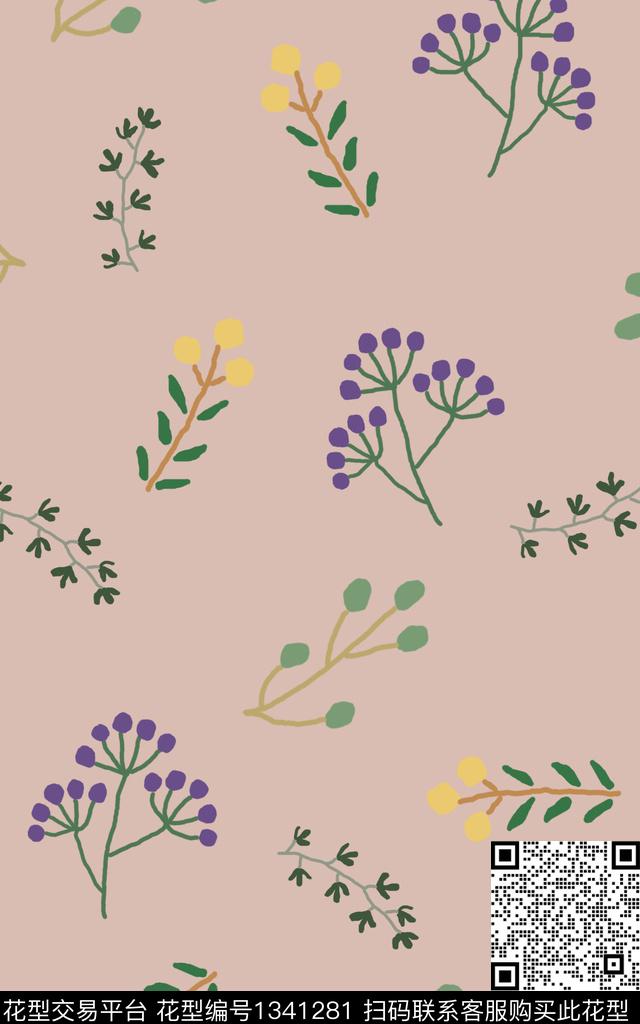 简约女装花卉传统印花华亿平台下载（图片编号: 1341281） - 瓦栏（Walan）