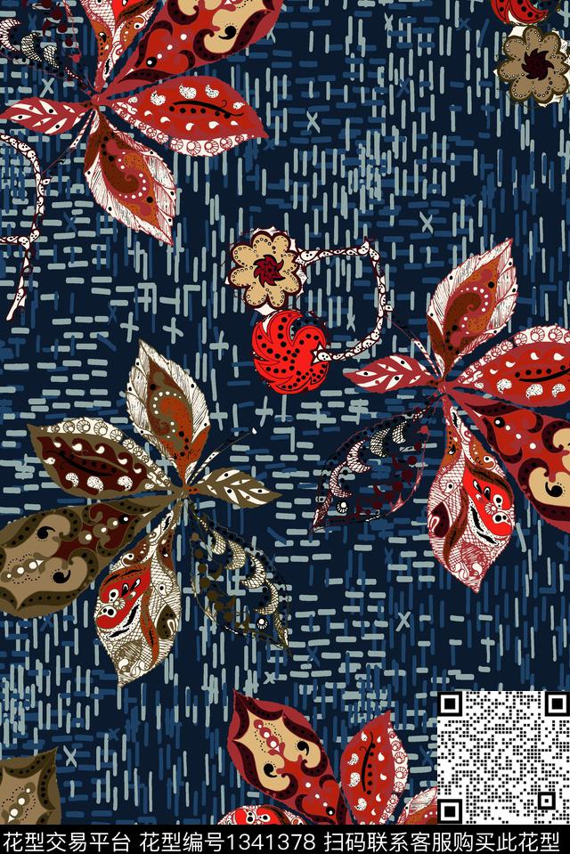 渐变几何抽象数码印花华亿平台下载（图片编号: 1341378） - 瓦栏（Walan）