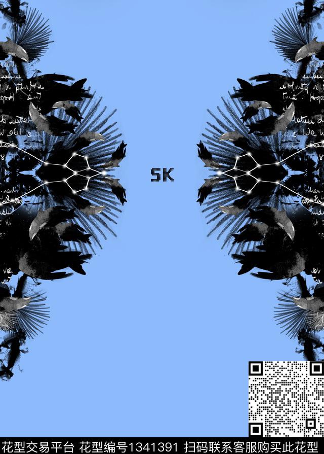 几何男装大牌风数码印花华亿平台下载（图片编号: 1341391） - 瓦栏（Walan）