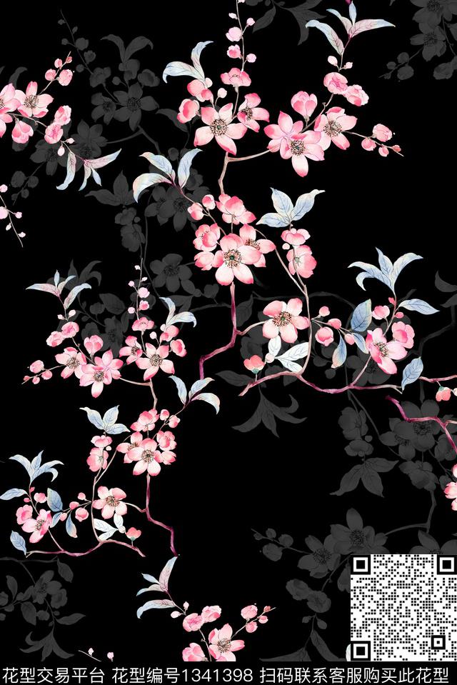 渐变几何抽象数码印花华亿平台下载（图片编号: 1341398） - 瓦栏（Walan）