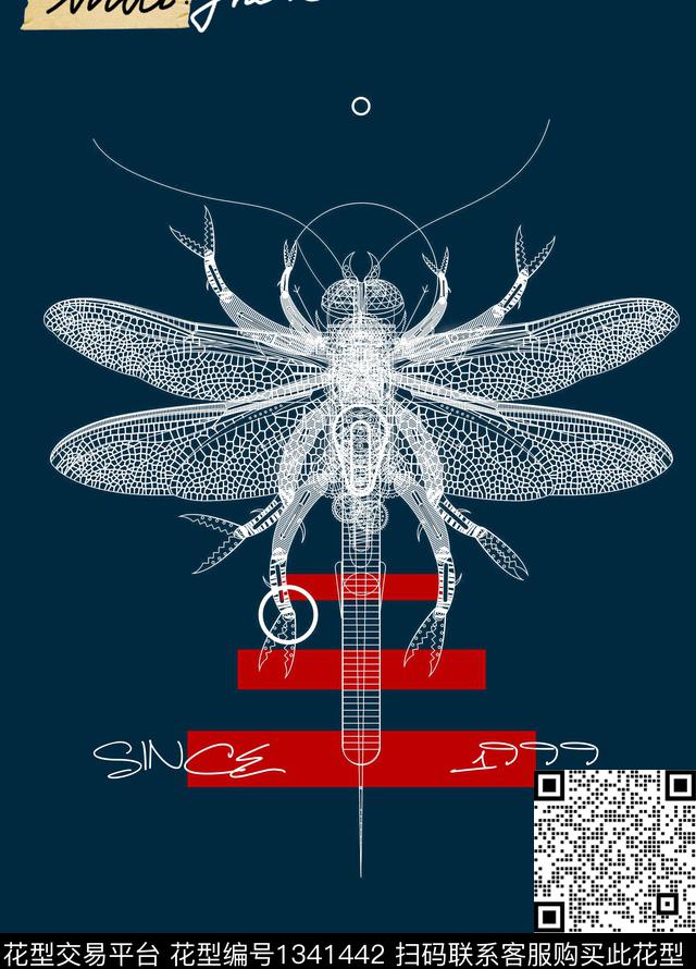 几何花卉大牌风数码印花华亿平台下载（图片编号: 1341442） - 瓦栏（Walan）