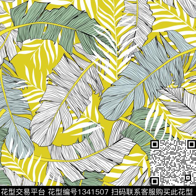 花卉春夏华亿平台大牌风传统印花华亿平台下载（图片编号: 1341507） - 瓦栏（Walan）