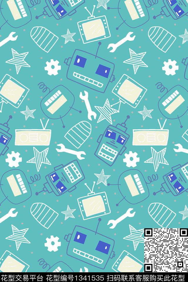 趣味童年满排华亿平台衬衣短袖传统印花华亿平台下载（图片编号: 1341535） - 瓦栏（Walan）