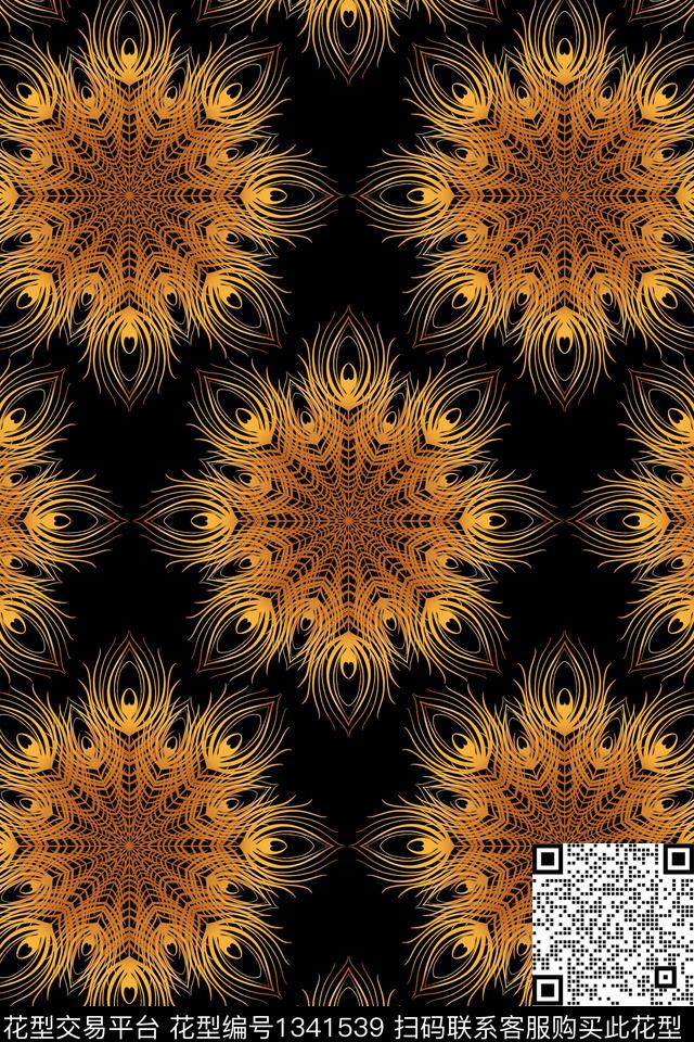 纹理抽象男装经典花纹数码印花华亿平台下载（图片编号: 1341539） - 瓦栏（Walan）