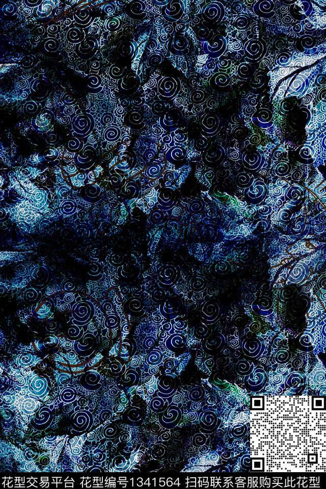 旗袍抽象趣味传统印花华亿平台下载（图片编号: 1341564） - 瓦栏（Walan）