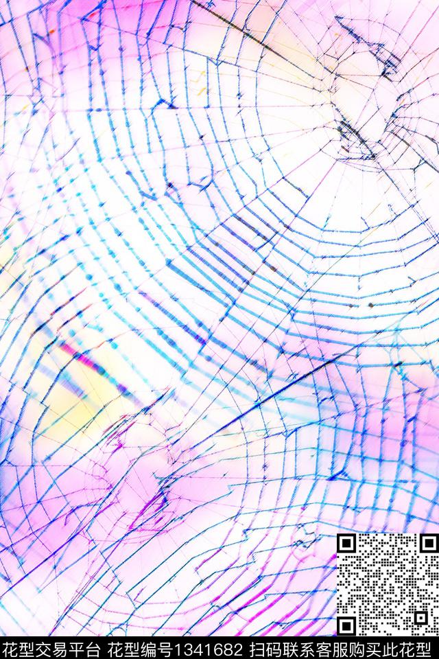 抽象配饰蜘蛛数码印花华亿平台下载（图片编号: 1341682） - 瓦栏（Walan）