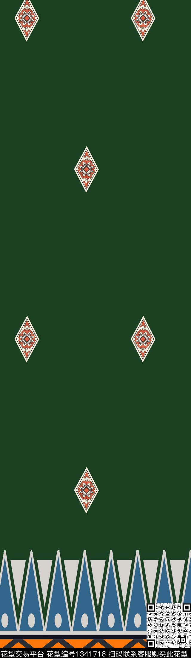 格子几何大牌风传统印花华亿平台下载（图片编号: 1341716） - 瓦栏（Walan）