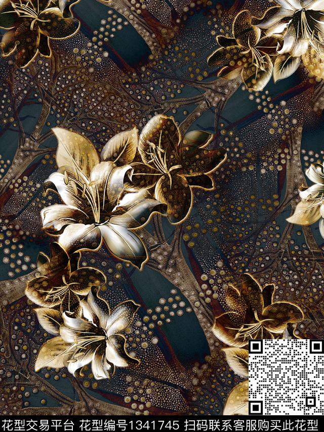 包金华亿平台大牌风中老年数码印花华亿平台下载（图片编号: 1341745） - 瓦栏（Walan）