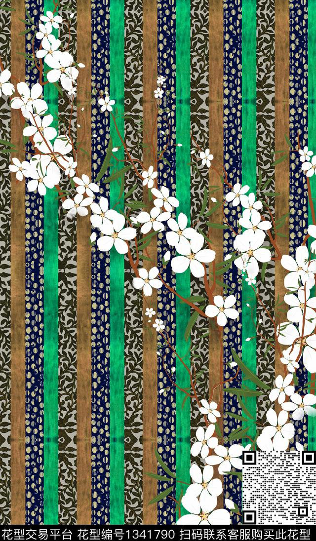 女装定位花花卉大牌风数码印花华亿平台下载（图片编号: 1341790） - 瓦栏（Walan）