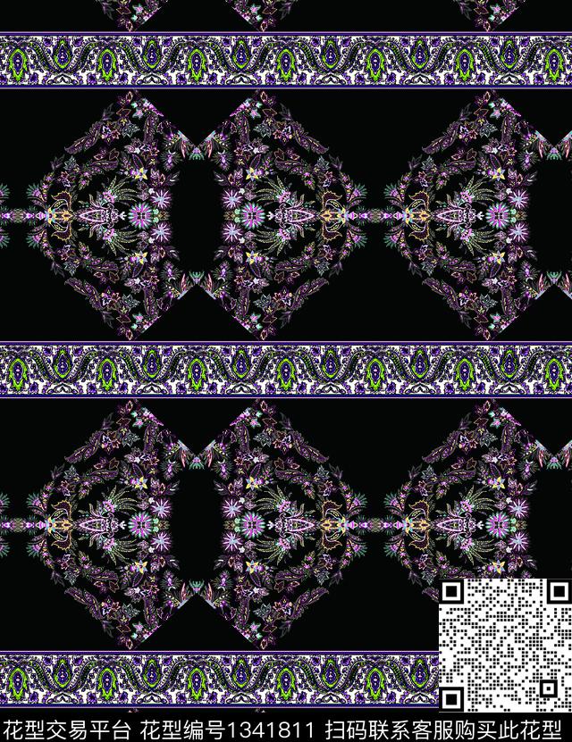 数码华亿平台民族风大牌风数码印花华亿平台下载（图片编号: 1341811） - 瓦栏（Walan）