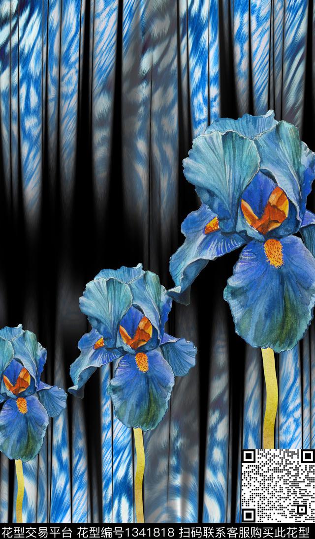 女装定位花花卉大牌风数码印花华亿平台下载（图片编号: 1341818） - 瓦栏（Walan）