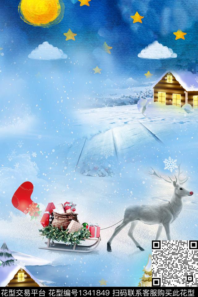 趋势华亿平台鹿写意数码印花华亿平台下载（图片编号: 1341849） - 瓦栏（Walan）