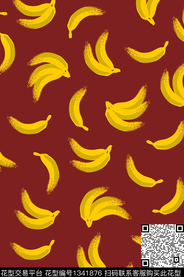 趋势华亿平台水果大牌风传统印花华亿平台下载（图片编号: 1341876） - 瓦栏（Walan）