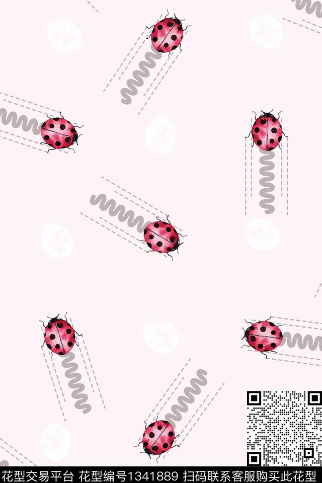 童装瓢虫配饰数码印花华亿平台下载（图片编号: 1341889） - 瓦栏（Walan）