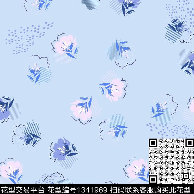 小清新淑女素雅传统印花华亿平台下载（图片编号: 1341969） - 瓦栏（Walan）