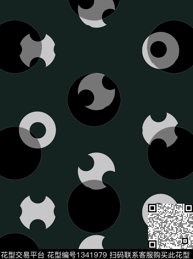 几何圆形大牌风传统印花华亿平台下载（图片编号: 1341979） - 瓦栏（Walan）