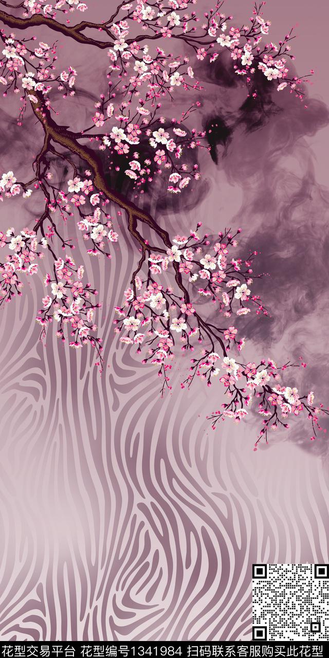 纹理动物纹旗袍数码印花华亿平台下载（图片编号: 1341984） - 瓦栏（Walan）