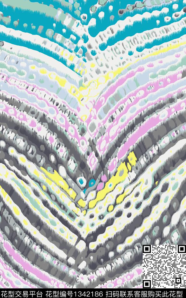 绿植树叶抽象花卉男装传统印花华亿平台下载（图片编号: 1342186） - 瓦栏（Walan）