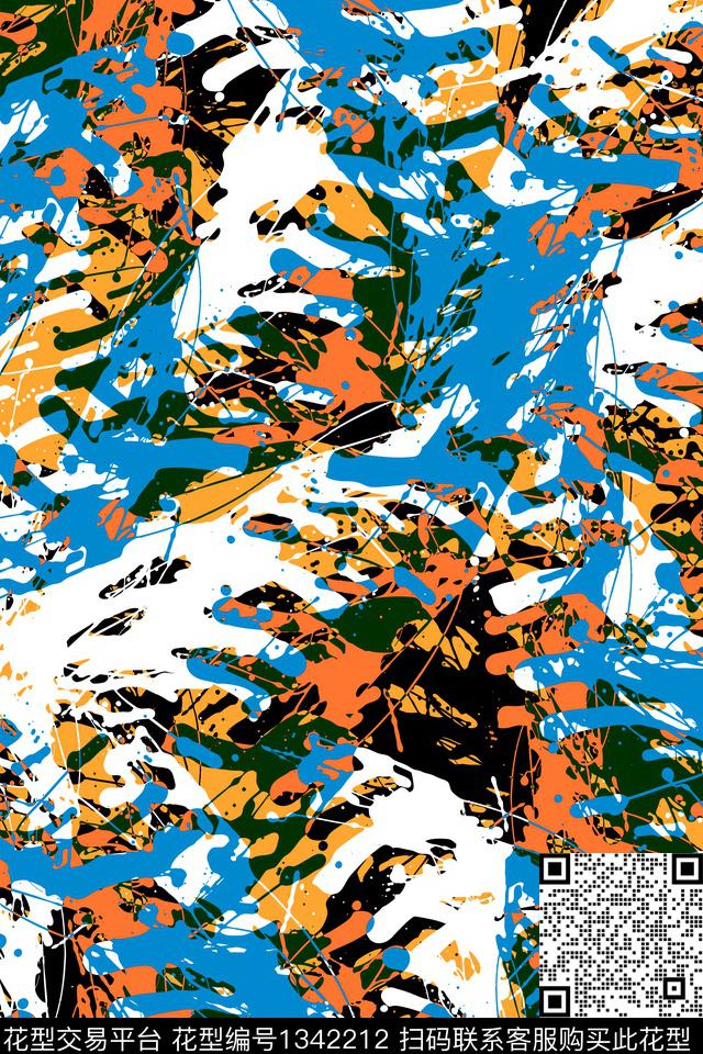 抽象男装家居服户外传统印花华亿平台下载（图片编号: 1342212） - 瓦栏（Walan）