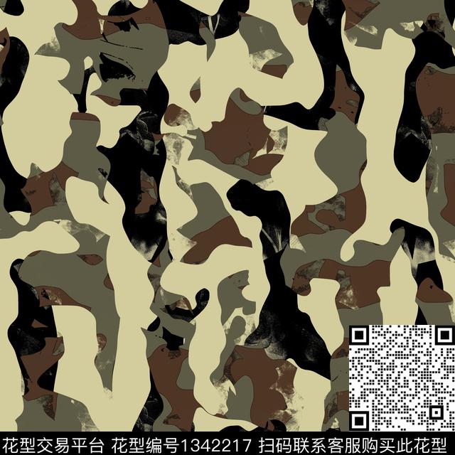 纸印花几何抽象男装传统印花华亿平台下载（图片编号: 1342217） - 瓦栏（Walan）