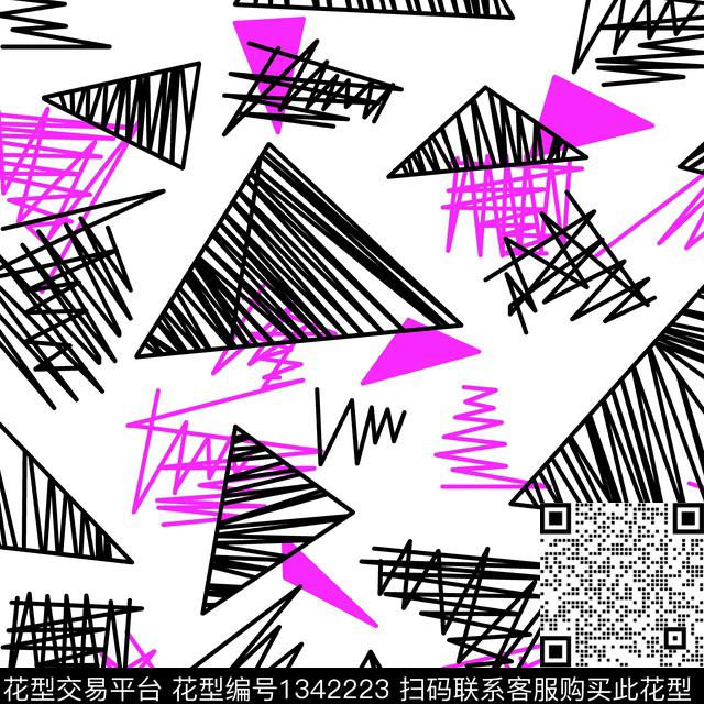 几何纸印花大牌风传统印花华亿平台下载（图片编号: 1342223） - 瓦栏（Walan）