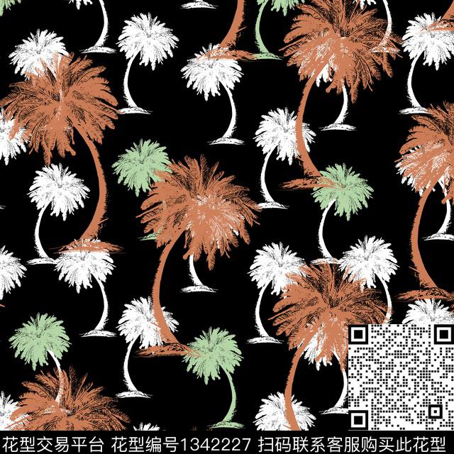 几何纸印花椰子树传统印花华亿平台下载（图片编号: 1342227） - 瓦栏（Walan）