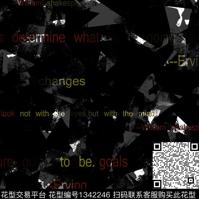 字母纸印花几何传统印花华亿平台下载（图片编号: 1342246） - 瓦栏（Walan）