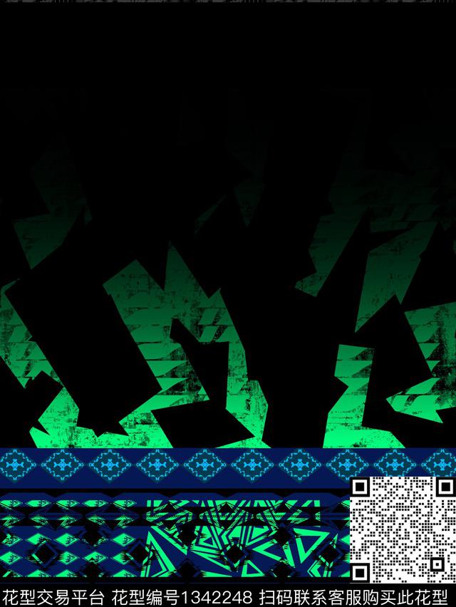 纸印花几何抽象男装传统印花华亿平台下载（图片编号: 1342248） - 瓦栏（Walan）